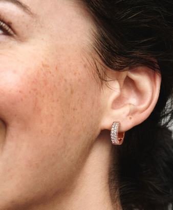 Pandora Timeless Pavé Double-row Hoop Earrings